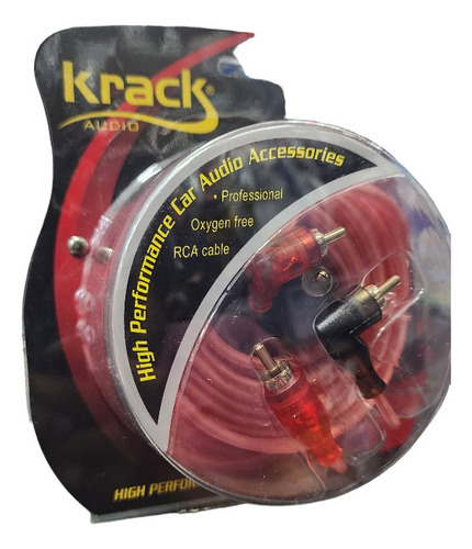 Cable Rca Marca Krack 6 Metros Macho A Macho