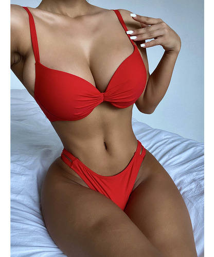 Bikini Push Up P Con Soporte De Acero Macizo Para Mujer