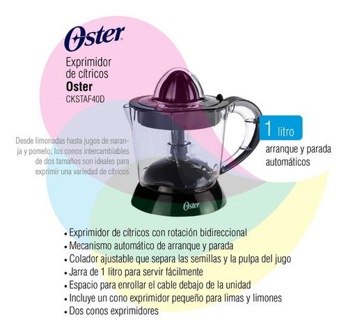 Exprimidor De Cítricos Oster Fpstju407b