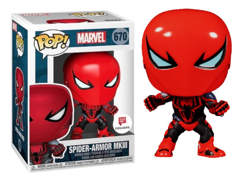 Spider Armor Mklll #670 Figura Marvel Funko Pop! Walgreen