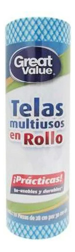Telas Multiusos Great Value En Rollo 70 Pzas