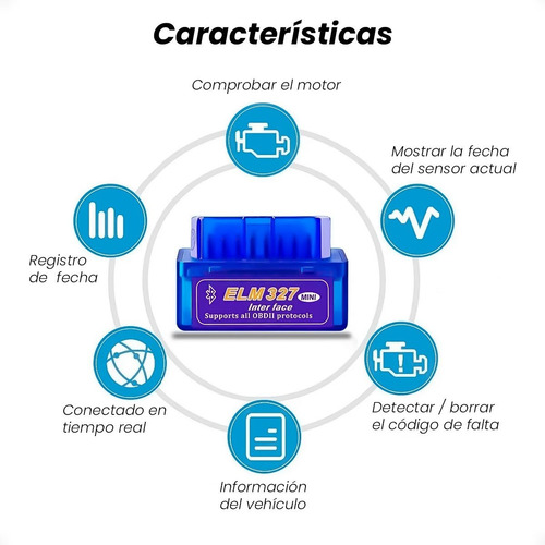 Imagen 6 de 8 de Escáner Automotriz V2.1 Obd2 2019 Bluetooth Elm327 Tcs