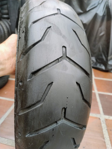 Pneu Moto Dunlop 180/65-16 D407, Meia Vida, Faixa Branca. (Usado)