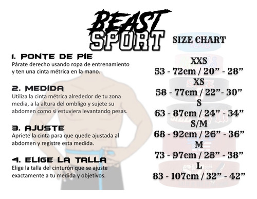 Cinto Gym Faja Gimnasio Beast Sport En Chinga Gamuza Negra