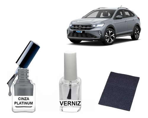 Tinta Tira Risco Automotiva Vw Up Cinza Platinum