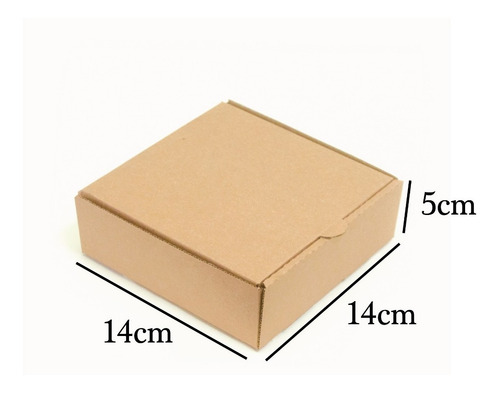 Imagen 3 de 7 de 50 Cajas Para Pizza 14x14x5cms Carton Microcorrugado Kraft