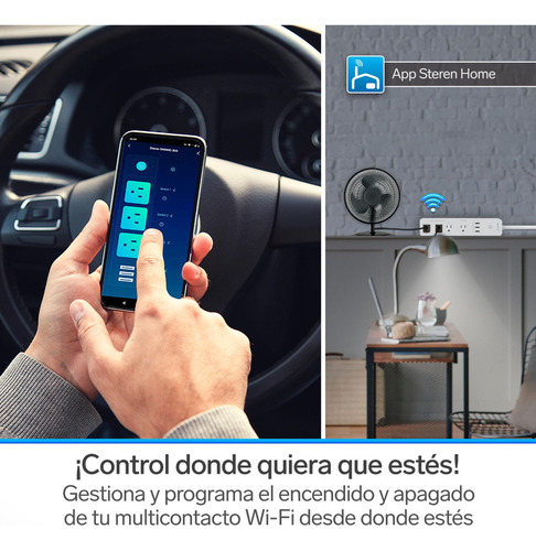 Multicontacto Wi-fi De 4 Salidas Horizontales | Shome-300