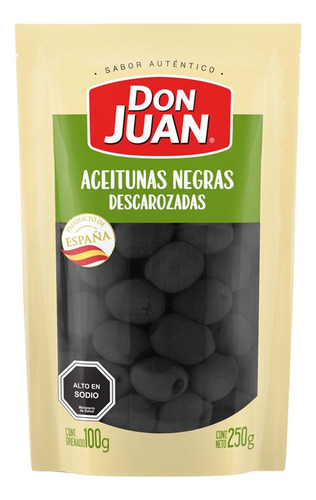 Aceitunas Negras Don Juan Descarozadas Bolsa 250 G