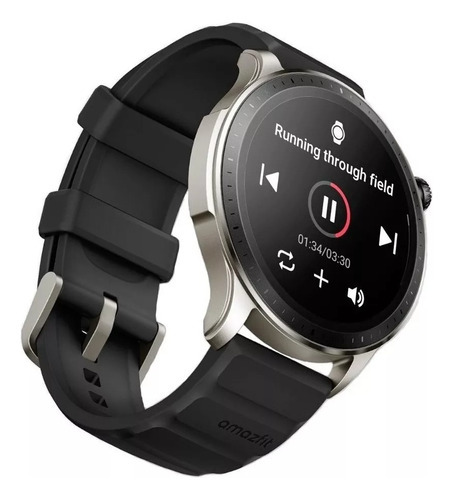 Imagen 3 de 3 de Smartwatch Amazfit Gtr 4 1,43'' Gps Wifi Amoled Black Color De La Caja Negro Color De La Malla Superspeed Black Color Del Bisel Plateado
