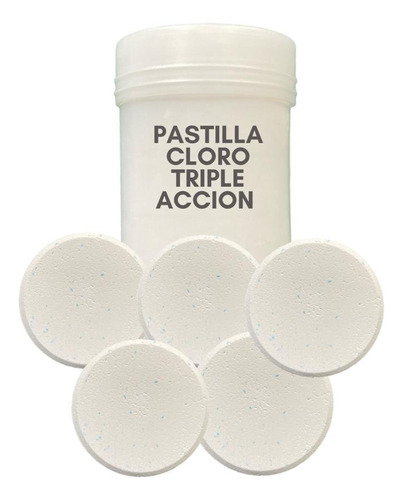 Pastillas Triple Accion  Para Piscinas 1 Kg  5 Pastillas