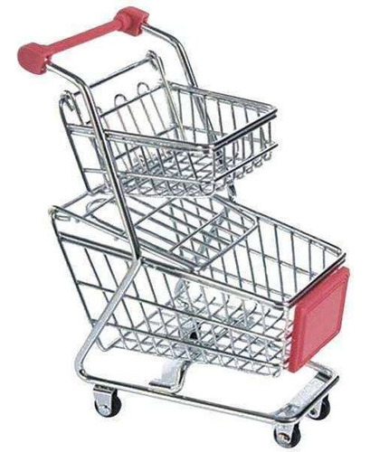 Carrito De Compras Pequeño De Dos Niveles, 4 X Jugu Cart