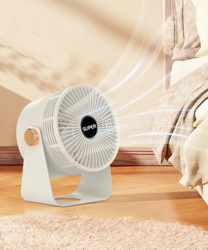 Ventilador De Escritorio De Viento Con Circulación De Aire Cantidad De Aspas 3 Estructura Azul Diámetro 20 Cm Frecuencia 15hz Material De Las Aspas Plástico