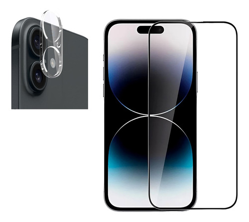 Mica Para iPhone 11 12 13 14 Lamina Full + Protector Camara