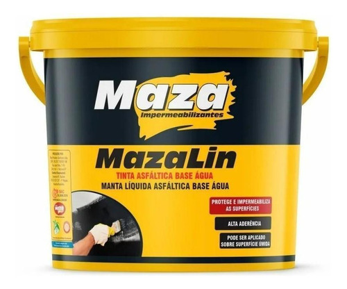 Mazalin Manta Líquida Impermeabilizante Asfáltica Maza 4kg