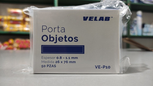 50 Laminillas Porta Objetos Laboratorio Microscopio