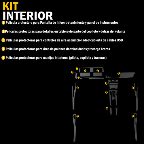 Gadget Collection Mx GC-PTPUKSSX24 Película Protectora Kit Ppf Compatible A Kia Seltos SX 2024 Color Transparente
