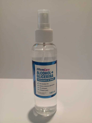 Sanitizante Spray 140ml Difem Con Glicerica