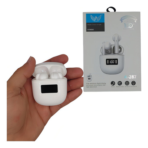 Fone De Ouvido Para Celular Sem Fio Bluetooth Headset A-287 Altomex Cor Branco