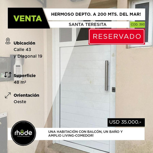 Departamento En Santa Teresita - Calle 43 Y Diagonal 19
