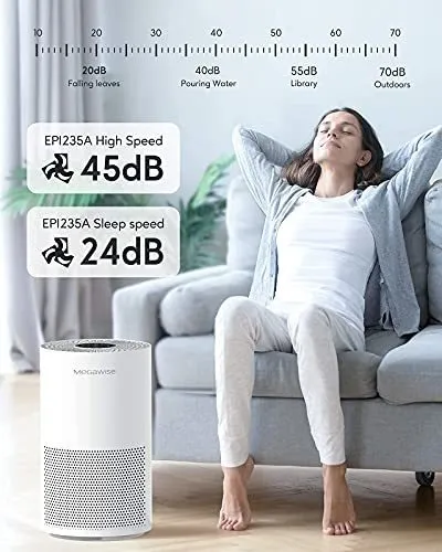 Megawise Smart Air Purifier Para El Hogar Habitaci n Grande