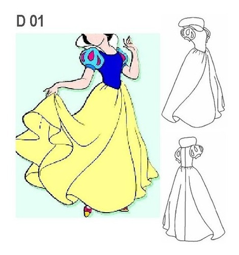 ( Moldes De Ropa)  Disfraz Princesa De Cuento Adulto 0901