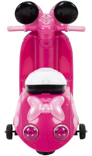 Montable Moto Vespa Minnie Mouse 6v Color Rosa Mate