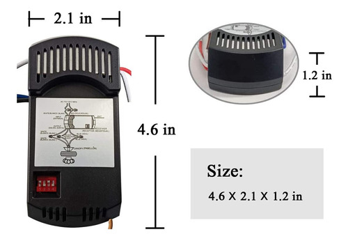 Kit De Control Remoto Y Receptor De Ventilador De Techo Univ