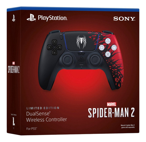 Mando Ps5 Dualsense Spider Man 2 Limited Edition Color Midnight Black