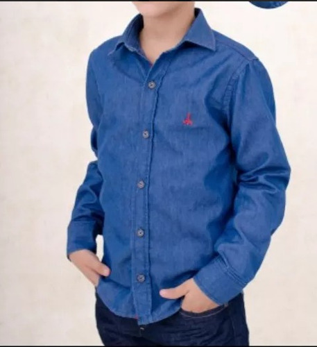 camisa jeans masculina juvenil