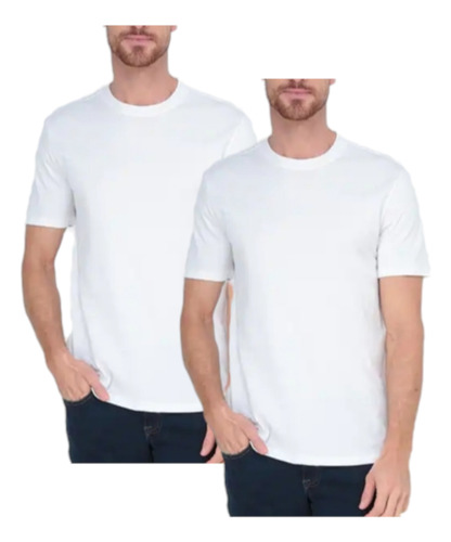 Playera Hombre 2pz Cuello Redondo Manga Corta 100% Algodon