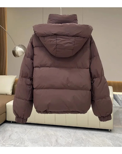 Chaqueta Holgada De Invierno Con Capucha Y Acolchado De Algodón Para Mujer