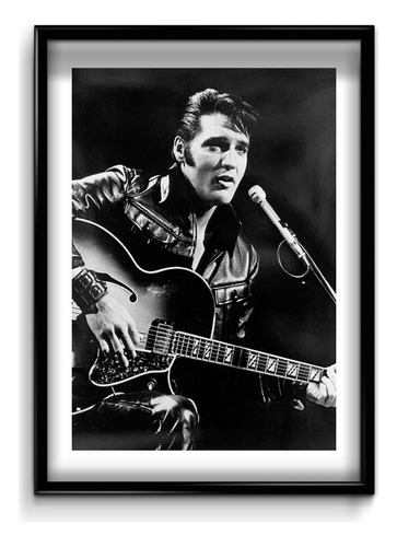 Cuadro Elvis Presley Rock Retro 20x30 (marco+lámina+vidrio)