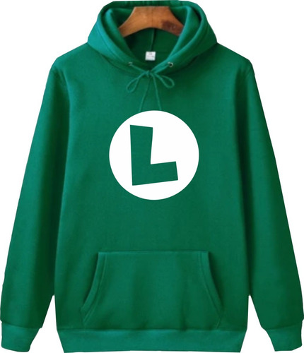 Buzo Saco O Hoodie De Luigi - Logo