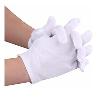 Wolfride 15 Pares De Guantes De Algodón Blanco Para Cosmétic