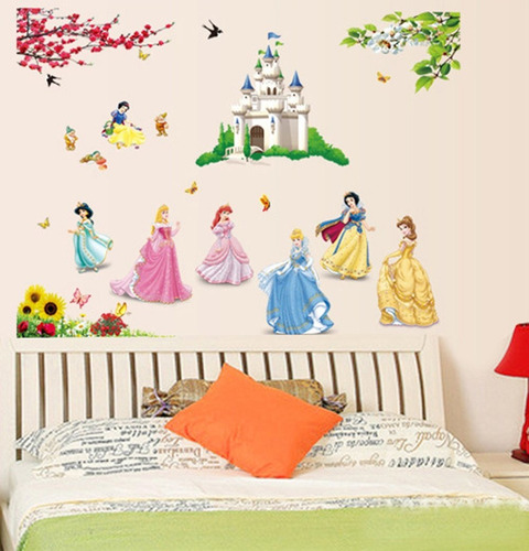 Vinilo Decorativo Pared [0w75n90o] Princesas De Disney