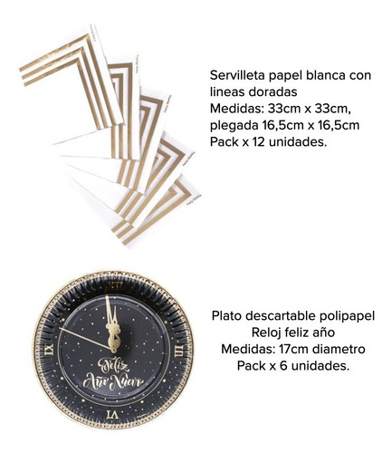 Imagen 4 de 5 de Kit Decoración Mesa Navidad Año Nuevo Set Navideño Fiestas