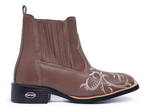 Bota Texana Feminina Bico Quadrado Cano Curto MercadoLivre