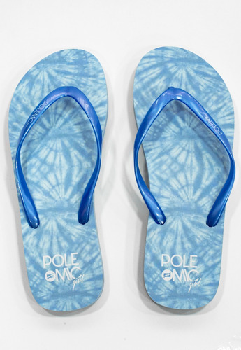 Sandalia Mujer Flip Flop Tie Dye Print Celeste