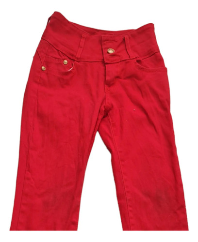 Pantalon Rojo. Elasticado. Talla 4. Niña