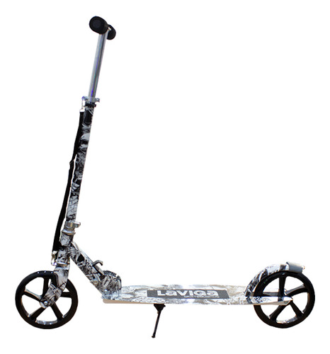 Scooter Patín Plegable Para Niñas Y Niños + Protecciones Color Azul Calavera
