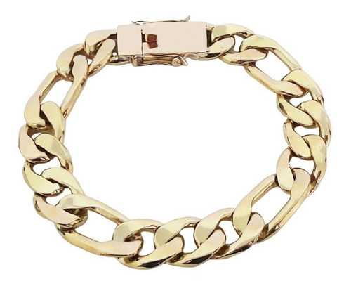 Imagem 1 de 6 de Pulseira Grumet 3x1 24 Gramas 12mm Ouro 18k