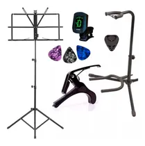 Comprar Estante Partitura+ Suporte+ Capo+ Porta Palhetas+ Palhetas