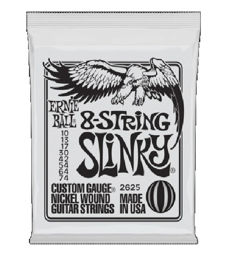 Ernie Ball 8-string Slinky 2625 Electric Guitar 10-74