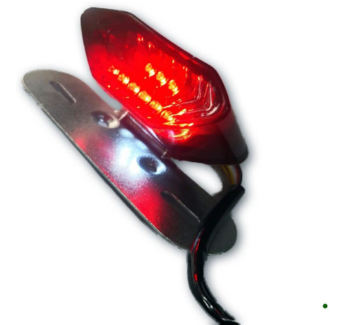 Imagen 2 de 3 de Faro Stop Led Universal Con Cruces Y Portaplaca Moto