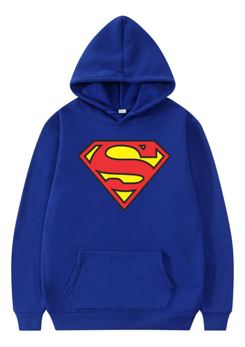 Sudadera Estilo Superman, Unisex Con Capucha Y Cangurera