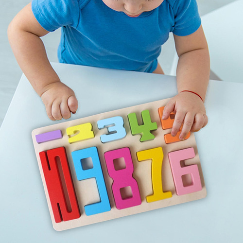 Mz Rompecabezas De Números De Madera For Niños, Juguete