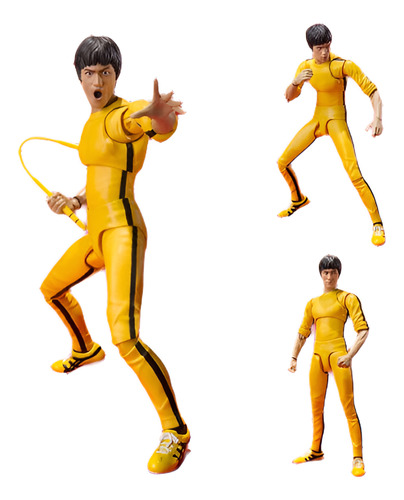 S.h.figuarts Estilo Bruce Lee Pista Amarillo Traje Simple Y 