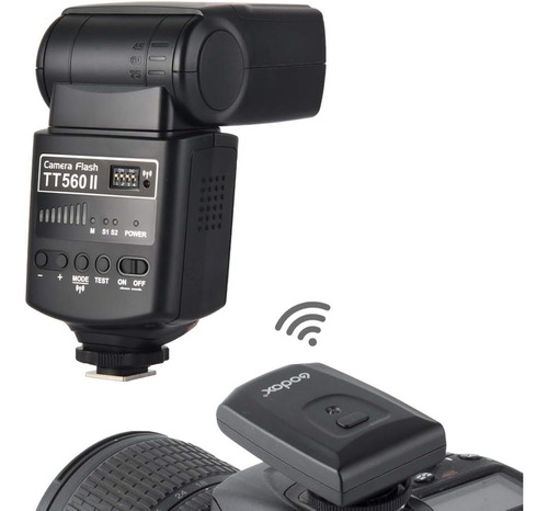 Cámara Godox Tt560ii Inalámbrica Gn38 De 433 Mhz Con Flash S