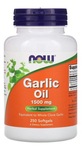 Óleo De Alho Garlic Now Foods Sem Odor 250 Caps Importado