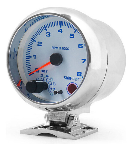 Tacómetro De Automóvil Car Silver Shift Rpm Universal Blue